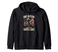 One Nation Under Surveillance Police State No Privacy 1984 Zip Hoodie