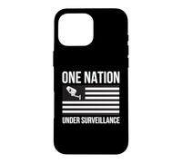 One Nation Under Surveillance Privacy World Order 1984 Chip Case for iPhone 16 Pro Max