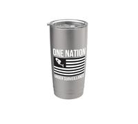 One Nation Under Surveillance Privacy World Order 1984 Chip Stainless Steel Insulated Tumbler