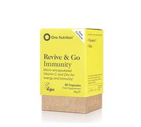One Nutrition Revive & Go Immunity - Pureway C, Vitamin C & Zinc - Slow Release - Superior Absorption - Immune System Support - One a Day - 30 Capsules