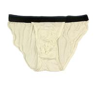 One NWT Sexy Mens Silk Knit String Bikini Brief Men[USXL,White]