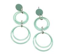 One Of A Kind Club Long circles earrings - Pale Green