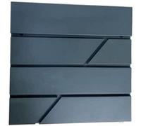 One Of A Kind Design Uk Grey Wall-Mounted Lockable Post-Box, Waterproof Metal Postbox With Slot, Modern & Secure Design
