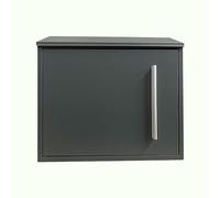 One of a Kind Design UK Lockable Post Box for Outside Wall - Waterproof Mailbox with Newspaper Slot Secure Outdoor Letterbox for Home or Office Modern Wall-Mounted Postbox - Grey