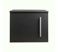 One of a Kind Design UK Lockable Post Box for Outside Wall - Waterproof Mailbox with Newspaper Slot Secure Outdoor Letterbox for Home or Office Modern Wall-Mounted Postbox - Black