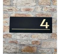 One of a Kind Design UK One Of Kind Uk Personalised Modern House Sign Acrylic Door Number Plaque-30X15 Cm (Cfb)