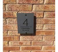 One Of A Kind Design Uk Personalised House Number Sign Modern Acrylic Door Plaque With Vertical Address Waterproof Outdoor Sign Fo