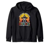 One Of A Kind Ltd Edition Awesome Since October 1967 Biker Zip Hoodie