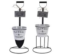 (One Of Each) Decorative Metal Garden Planter Flower Plant Stand