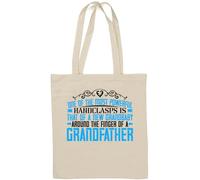 One of The Most Powerful handclasps is That of a New grandbaby Slogan Natural Cotton Tote Bag White