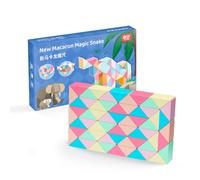 One Pack of Magic Snake Cube Puzzle-Snake Birthday Christmas Party Bag Fillers Stocking fillers for Kids Twist Puzzle Brain Teaser Educational toys Macaron Multi color (60 Blocks)