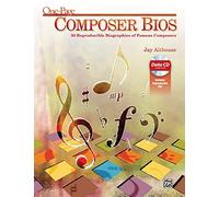 One-Page Composer Bios: 50 Reproducible Biographies of Famous Composers (Book & Data CD (Enhanced CD))