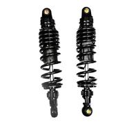One Pair 8mm Spring Adjustable Rear Shock Absorber, 305/320/330/340/350/360mm Universal Motorcycle Replacement Suspension Parts(340mm black)
