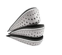 One Pair Hard Breathable Memory Foam Height Increase Insole Invisible Increased Heel Lifting Inserts Shoe Lifts Shoe Pads Elevator Insoles for Men Women (4cm height), Grey, 1 Pair (Pack of 1)