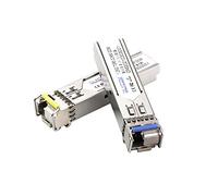 One Pair of 1.25G SFP Bidi Single Fiber Transceiver 1310nm/1550nm SMF LC Connector up to 20 km for Open Switches