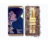 One Pair of Tall Beeswax Spell Candles Dressed with Magical Herbs & Flowers - 2 Count - Hand-Rolled (Full Moon)