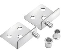 One Pair Sliver Stainless Steel Door Pivot Hinge for Wooden Doors Mute Concealed Rotating Door Hinge for Cabinet
