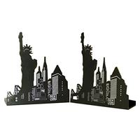 One Pair Vintage Fashion European Architecture Style Thickening Iron Library School Office Home Study Metal Bookends Book End (Statue of Liberty)