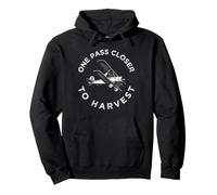 One Pass Closer To Harvest Crop Duster Pilot Farming Pullover Hoodie