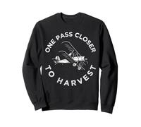 One Pass Closer To Harvest Crop Duster Pilot Farming Sweatshirt