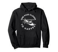 One Pass Closer To Harvest Crop Dusting Aviation Pullover Hoodie