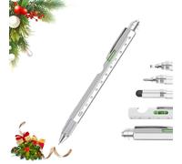 One Pen Nine Functions, 2026 New 9 in 1 Multitool Pen for Men, Teens, and Adults, Cool Gadgets for Father’s Day, Birthday, and Christmas Stocking Stuffers (Sliver)