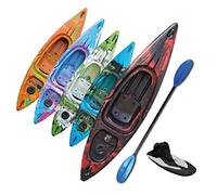 One Person Sit in Kayak Deluxe Starter Pack- Ideal for Beginners - Black & Red - Suitable for Outdoor use, Suitable for Flat Water - RIBER