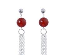 One person under the sky Chen same style of red long tassel pendant earrings, ear clip earrings, cosplay accessories.