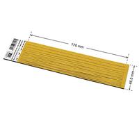 ONE PIECE: 1,8 mm thickness x 46,5 mm x 170 mm. Foam adhesive Pre-cut in 15 units