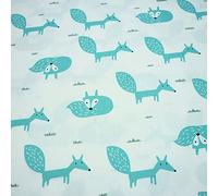 One Piece 50cm*160cm Cartoon Fox 100% Twill Cotton Fabric for Patchwork Quilting Baby Bedding Sewing Cloth Material
