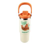 One Piece 900Ml Insulated Tumbler With Handle And Straw, Slim Car Cup Holder Base, Officially Licensed, Paladone