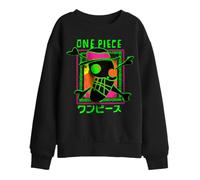 One Piece Abstract Logo Kids Sweatshirt, Black, 7-8Y