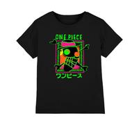 One Piece Abstract Logo Kids T-Shirt, Black, 12-13Y