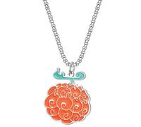 ONE PIECE Anime Cosplay Necklace Devil Fruit Pendant Anime Character Flame-Flame Fruit Accessories Lightweight Fashion Alloy Process Halloween Carnival Party Dress Up Gifts for Men Women