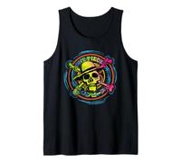 One Piece Anime Straw Hat Pirates Colour Logo Kanji Tank Top