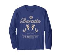 One Piece Baratie Ocean Going Restaurant Anime Long Sleeve T-Shirt, Adult Unisex, Navy Blue, XX-Large