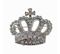 One Piece Beautiful Crown Royal Cross Brooch Pin Unique Rhinestone Crown Brooch Pins Secure Hold Rhinestone Crown Brooch Pins for Men and Women Accessory
