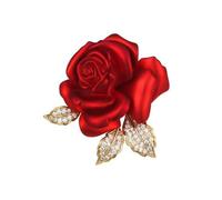 One Piece Beautiful Rose Bee Brooch Vintage Art Deco Brooch Sparkly Crystal Art Deco Wearing Firmly Flower Brooches for Wedding Birthday