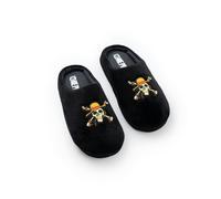 One Piece Boys Black Logo Mule Slippers - 4 UK Child