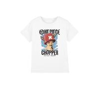 One Piece Boy's Chopper Portrait Kids T-Shirt, White | Size: 5-6 Years One Piece White 5-6 Years