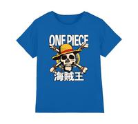 One Piece Boys Jolly Roger Kids T-Shirt, Royal Blue, 3-4 Years UK