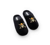 One Piece Black Logo Mule Slippers Boys