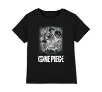 One Piece Boys Poster Kids T-Shirt, Black, 3-4 Years UK