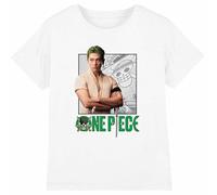 Netflix One Piece Zoro Kids T-Shirt, White | Size: 12-13 Years Netflix White 12-13 Years