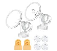 One-Piece Breast pad with Valve and Membrane for Medela Breast Pumps; Made by Maymom (Breast Shield 15 mm (Nipple Diameter 15 mm))