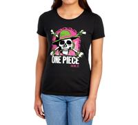 One Piece Bright Jolly Roger Womens T-Shirt, Black, M
