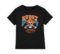 One Piece Buggy Collegic Skull Kids T-Shirt, Black, 9-11Y