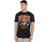 One Piece Buggy Collegic Skull Unisex T-Shirt, Black, XXXX-Large