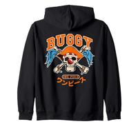 One Piece Buggy Collegic Skull Zip Hoodie