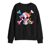 One Piece Buggy Pirates Graffiti Logo Kids Sweatshirt, Black, 12-13Y